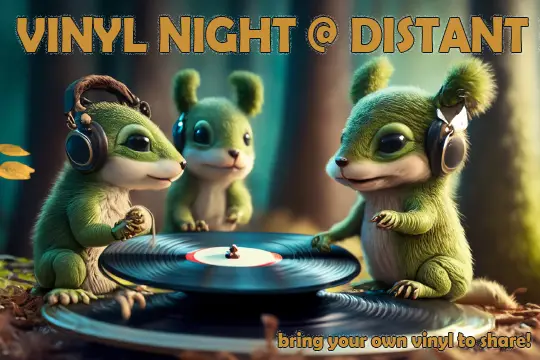 vinyl night at distant brewing