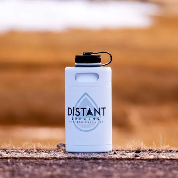 2024 64oz distant brewing keg growler white