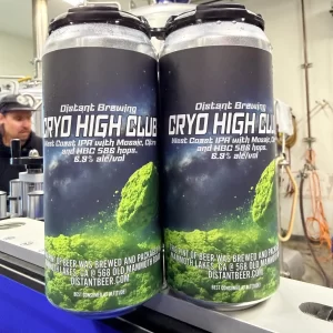 Distant Brewing Cryo High Club West Coast IPA with Mosaic, Citra and HBC 586 hops