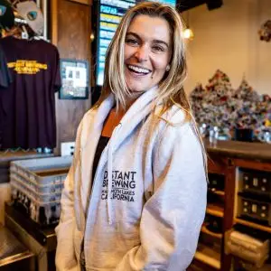 zip gray hoodie distant brewing