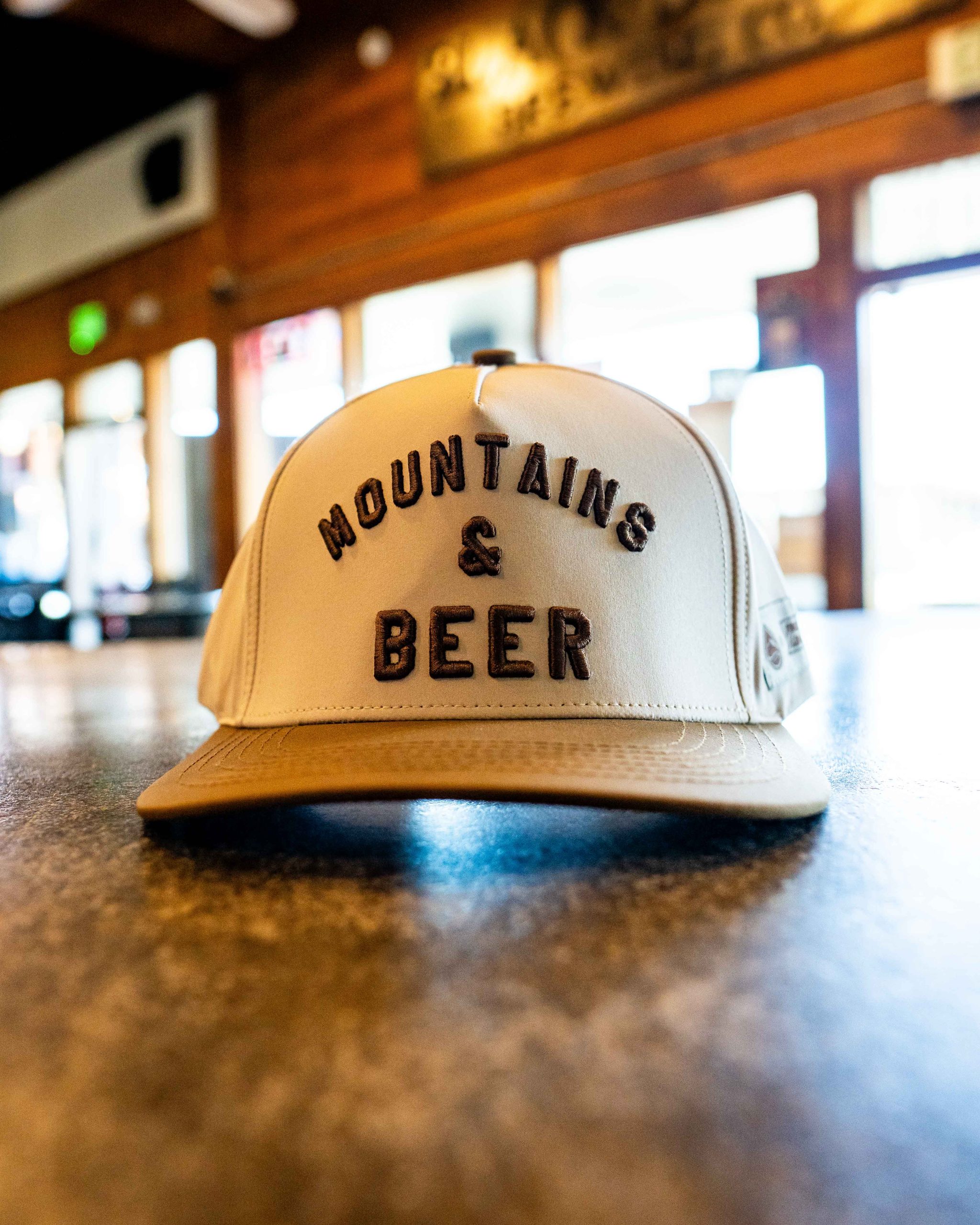 Mountains & Beer Hats Brown and Tan