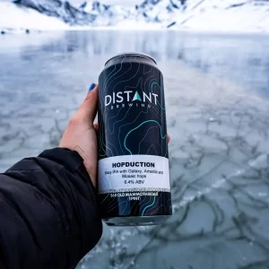 Hopduction Hazy IPA Can Distant Brewing Mammoth Lakes California