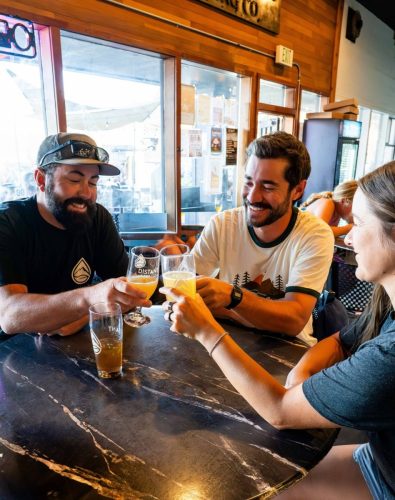 Distant Brewing's Taproom in Mammoth Lakes, CA.